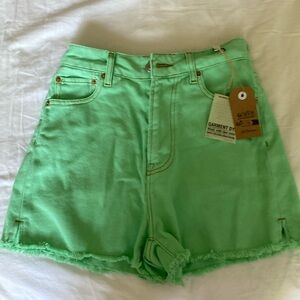 Bellerose Mint Green Jean Shorts